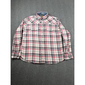Jachs Girlfriend Women's Plaid‎ Button-Up Shirt Size Large